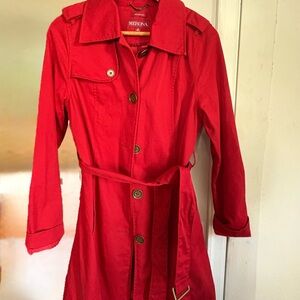 Merona Vibrant Red Trench Coat for Women